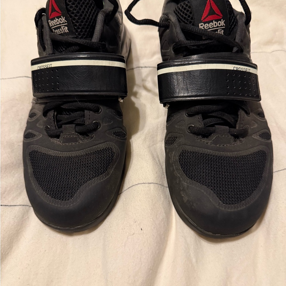 Reebok Black Lifters with Velcro Strap and Mesh Upper